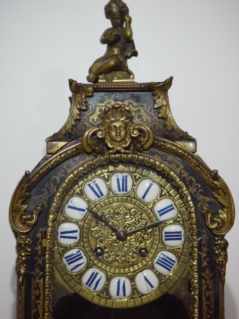 Franz. Schildpatt Pendule mit Boulle Einlagen um 1860 – Bild 3