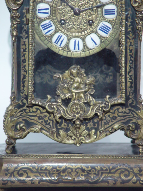 Franz. Schildpatt Pendule mit Boulle Einlagen um 1860 – Bild 2