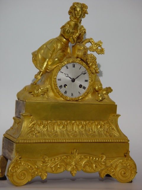 Franz. Cheminee Uhr um 1820