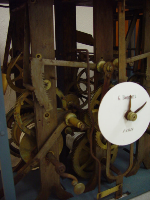 Kleine Turmuhr / Hausuhr um 1830, 1/4 Std. Schlagwerk – Bild 3