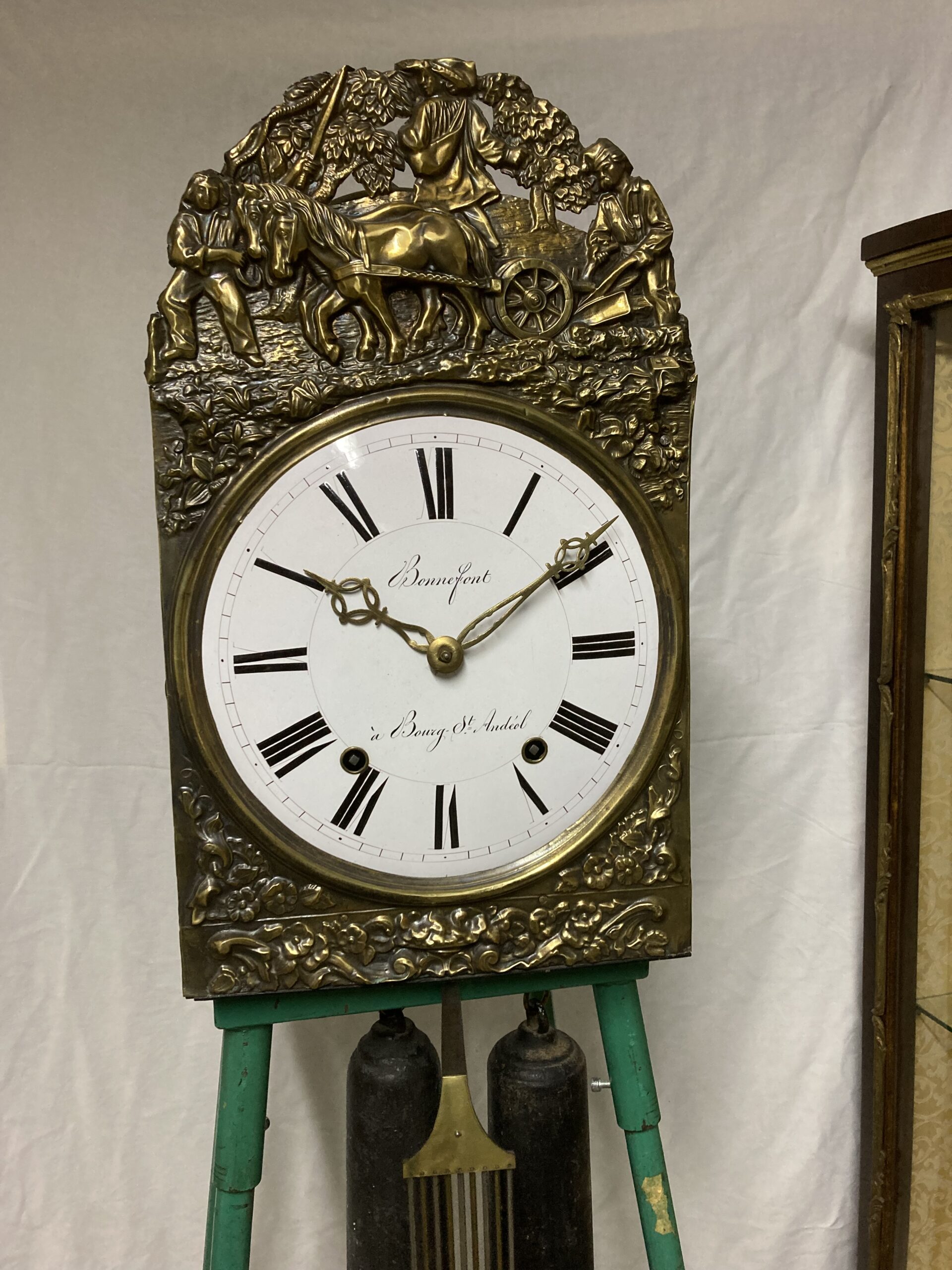 Comtoise um 1870 Bauernmotiv