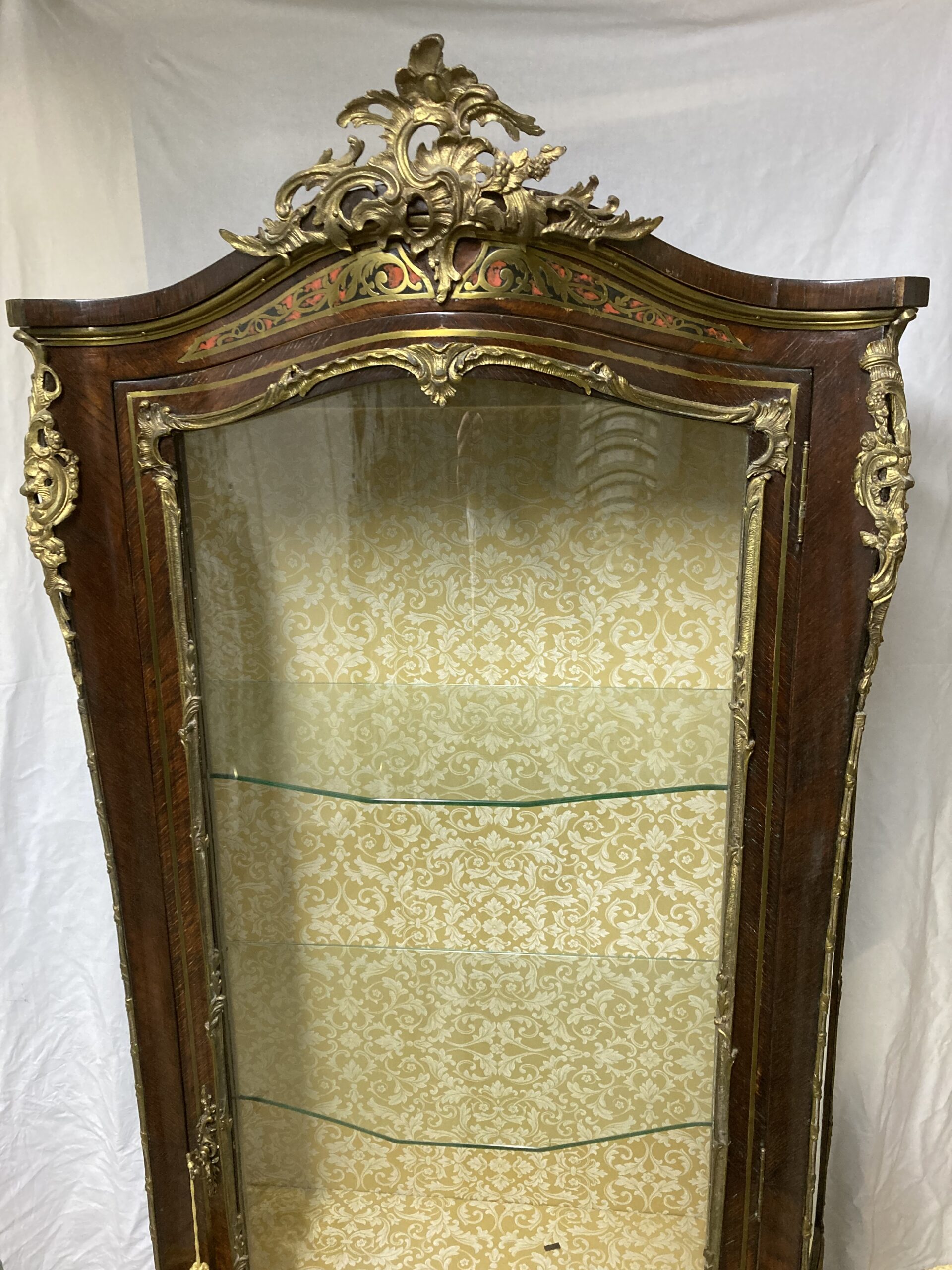 Prunk Vitrine mit Boulle Maketerie Bronce Applikationen – Bild 3