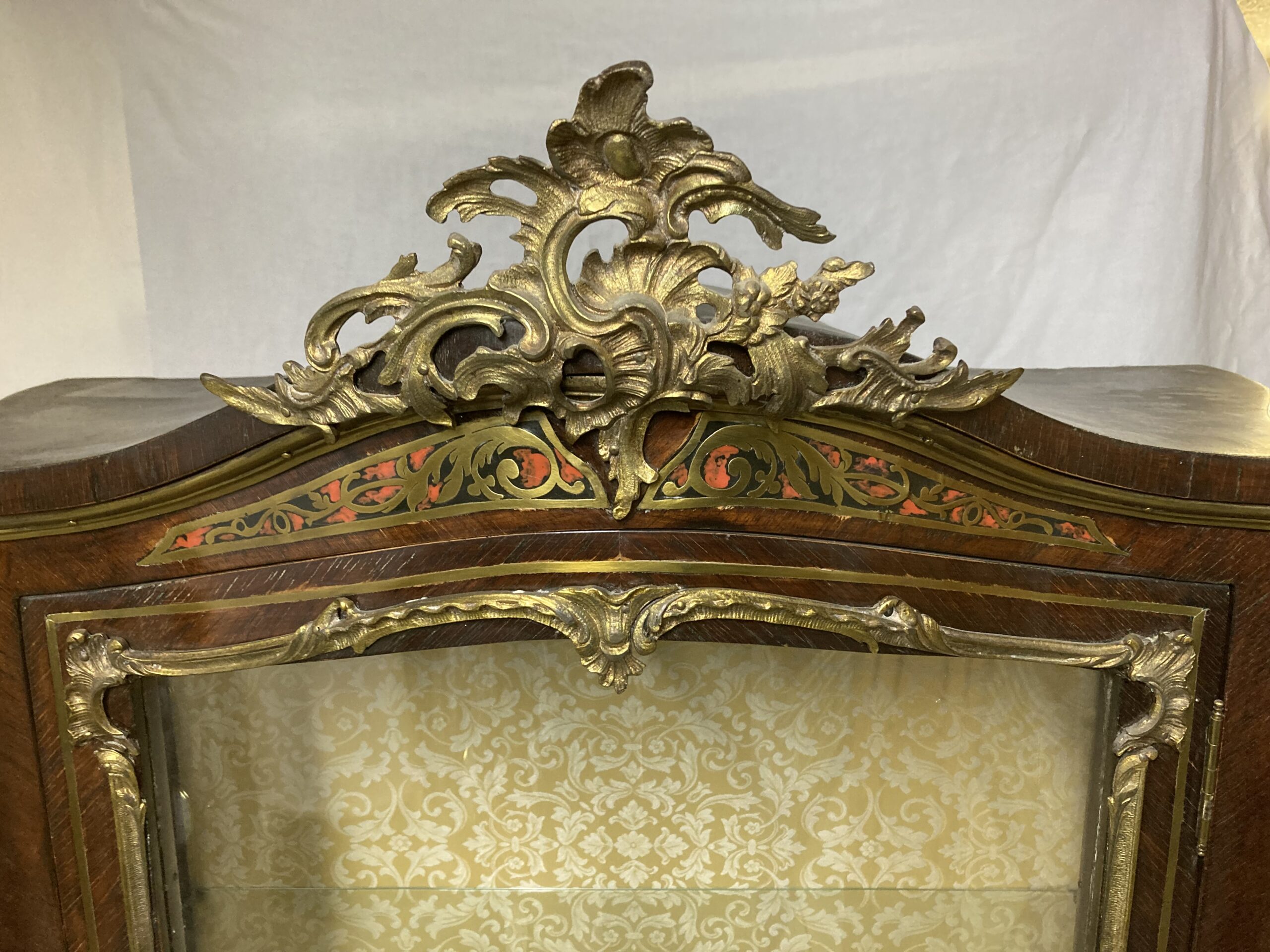 Prunk Vitrine mit Boulle Maketerie Bronce Applikationen – Bild 2