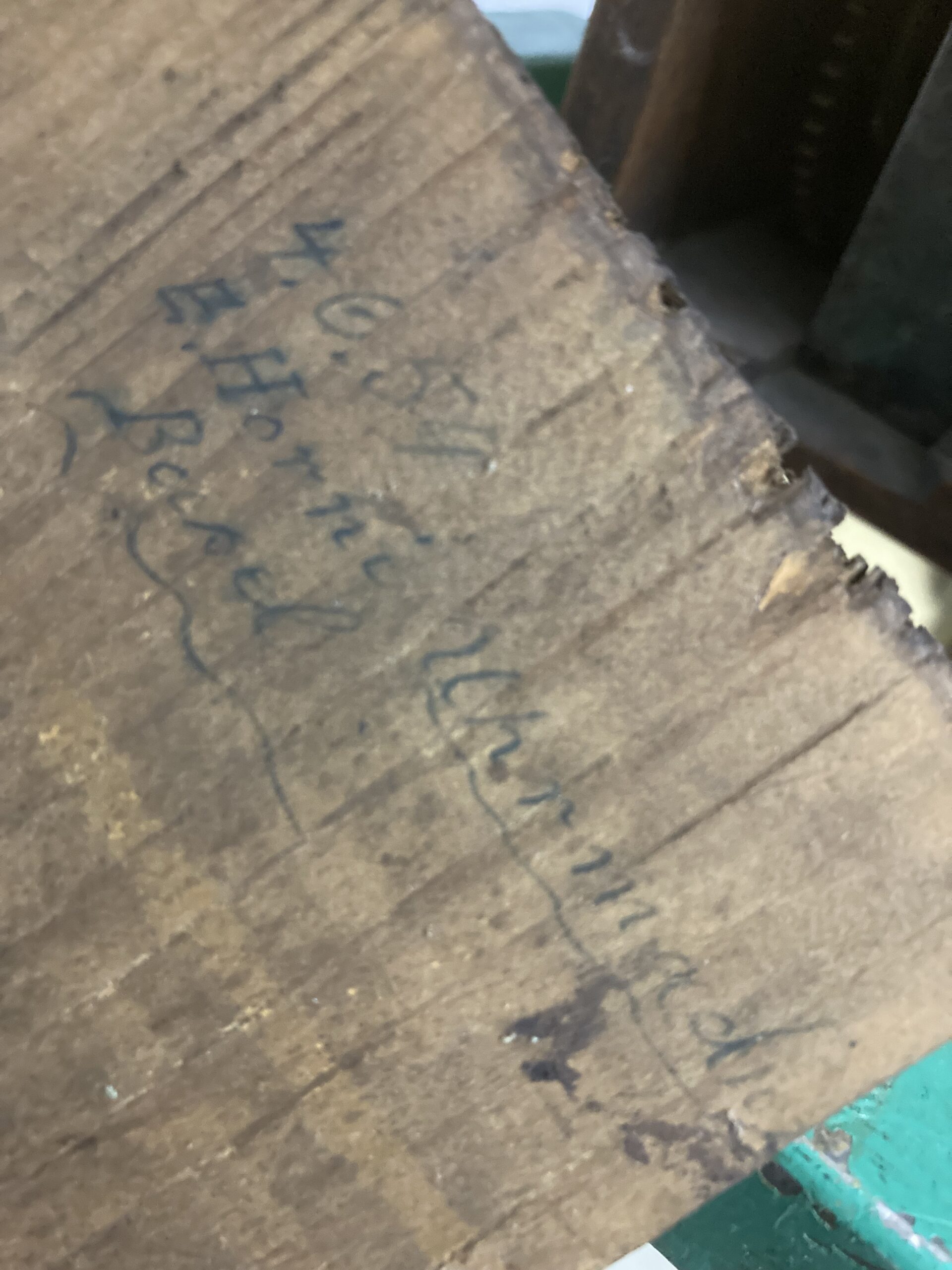 Holzuhr um 1850 Surrer Uhrwerk mit Wecker – Bild 10